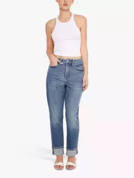 Джинсы Good American The Weekender Cuffer, цвет indigo 711