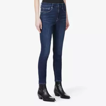 Джинсы Good Legs скинни из эластичного денима с высокой посадкой Good American, синий