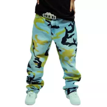 Джинсы Grimey The Strait Talk All Over Print Regular, синий