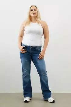 Джинсы H&amp;M+ Bootcut Low, синий деним