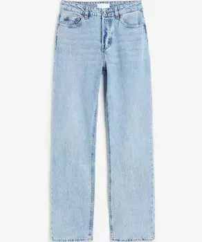 Джинсы H&M Straight High, голубой