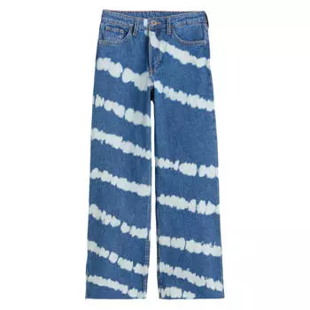 Джинсы H&amp;M Tie-dye Wide High, синий