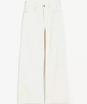 Джинсы H&amp;M Wide High, кремовый