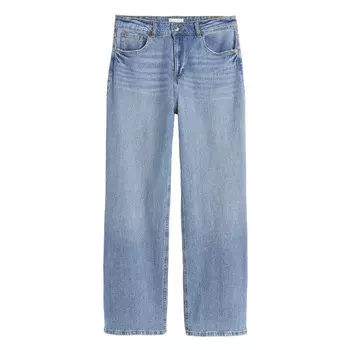Джинсы H&amp;M Wide High +, светло-синий