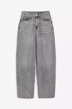 Джинсы H&M Baggy High, серый