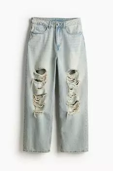 Джинсы H&M Baggy Low, светло-синий