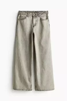 Джинсы H&M Baggy Regular, серо-бежевый