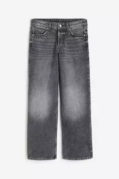Джинсы H&M Baggy Wide Low, темно-серый