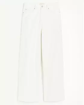 Джинсы H&M Coated Wide Regular, белый