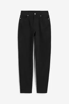 Джинсы H&M Mom Loose Fit Twill, черный