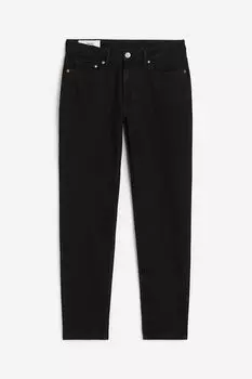 Джинсы H&M Regular Tapered, черный