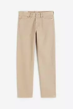 Джинсы H&M Relaxed, бежевый