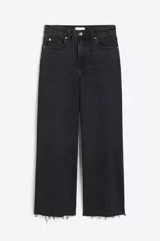 Джинсы H&M Wide High Ankle, темно-серый