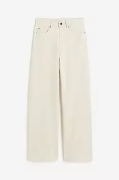 Джинсы H&M Wide Regular, кремовый