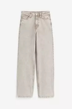 Джинсы H&M Wide Ultra High, серо-бежевый