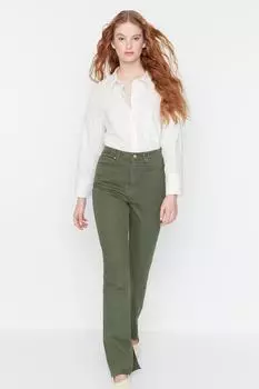 Джинсы - Хаки - Bootcut Trendyol, хаки