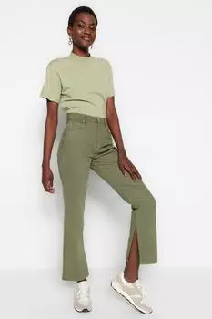 Джинсы - Хаки - Bootcut Trendyol, хаки
