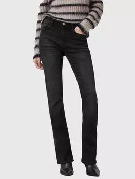Джинсы haldan slim из органического хлопка с богатым кроем AllSaints, цвет Washed Black