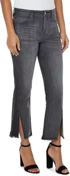 Джинсы Hannah Crop Flare with Forward Seamed Slit in Morel Liverpool Los Angeles, цвет Morel