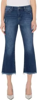 Джинсы Hannah Crop Flare with Fray Hem in Oceana Liverpool Los Angeles, цвет Oceana