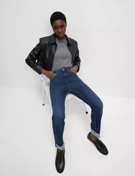 Джинсы Harper Supersoft с высокой талией Marks & Spencer, темный индиго