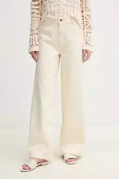 Джинсы HIGH RISE WIDE CROP TANIA с высокой посадкой и широкими укороченными штанинами Pepe Jeans, бежевый
