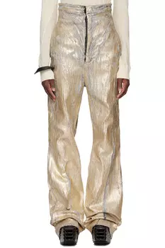 Джинсы Hollywood Bolan Megacrust Rick Owens, золотой