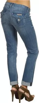 Джинсы Hudson Jeans Bacara Crop Straight Cuffed in Sicily, цвет Sicily