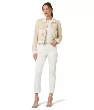 Джинсы Hudson Jeans, Holly High-Rise Straight Crop in Angora Color-Block