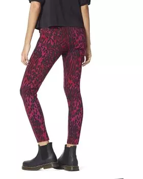 Джинсы HUE High-Rise Denim Modern Animal Leggings, цвет Magenta Animal