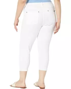 Джинсы HUE Plus Size High-Rise Ultra Soft Denim Capris, белый