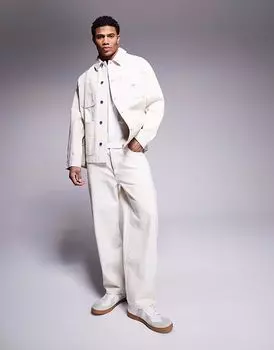 Джинсы Hugo Blue co-ord прямого кроя цвета экрю для плотника