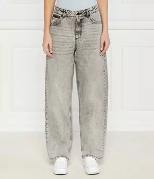 Джинсы HUGO Gisanna Relaxed fit, серый