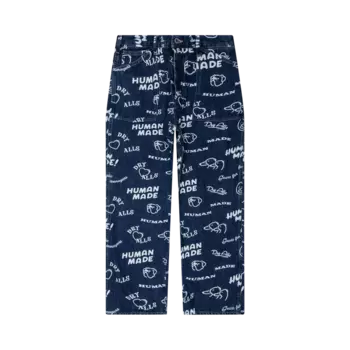 Джинсы Human Made Printed Denim Baggy 'Indigo', синий