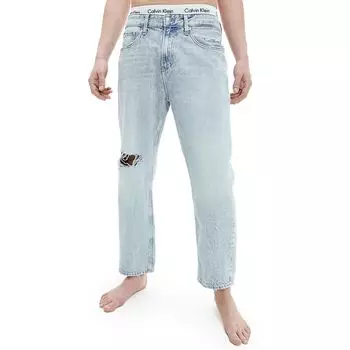 Джинсы и брюки из светло-голубого хлопка Calvin Klein Jeans