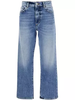 Джинсы ICON DENIM с эффектом потертости, синий