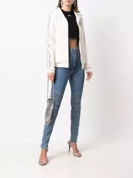 Джинсы Iconic с завышенной талией Philipp Plein, синий