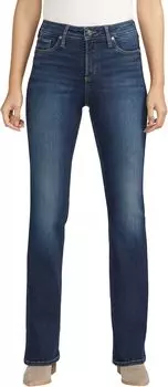Джинсы Infinite Fit Mid-Rise Bootcut Jeans L87702INF487 Silver Jeans Co., цвет Indigo