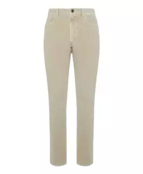 Джинсы из эластичного бархата Boggi Milano, бежевый