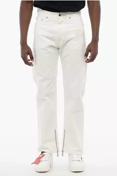 Джинсы из эластичного денима Off-White, белый