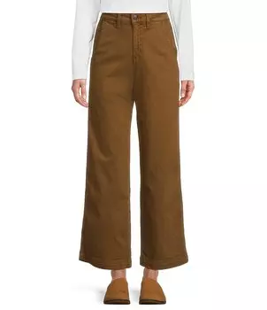 Джинсы из эластичного денима с высокой посадкой и широкими штанинами L.L.Bean 207 Vintage, коричневый