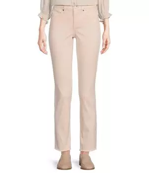 Джинсы из эластичного денима узкого кроя со средней посадкой до щиколотки Petite Size Sheri NYDJ, розовый