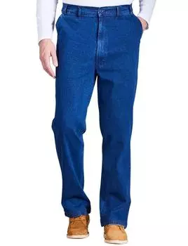 Джинсы из эластичной хлопчатобумажной ткани с высокой посадкой и эластичной талией Chums, синий