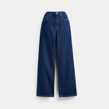 Джинсы из денима COACH, цвет dark denim