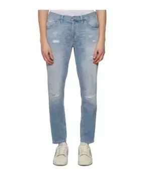 Джинсы из денима для яркого образа Dondup, синий