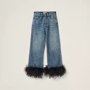 Джинсы из денима Miu Miu, синий