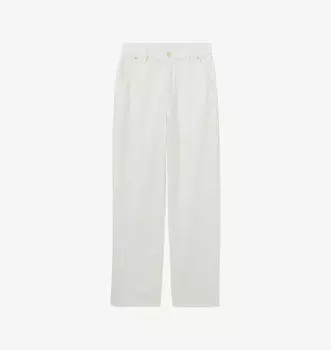 Джинсы из денима с фирменной вышивкой, широкие, средней посадки Claudie Pierlot, цвет naturels