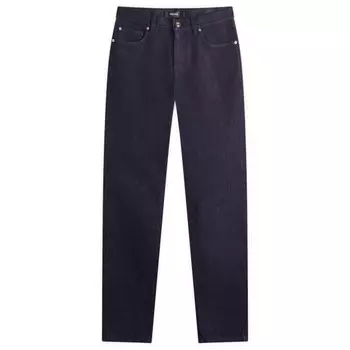 Джинсы из денима с реактивной вышивкой Versace, синий