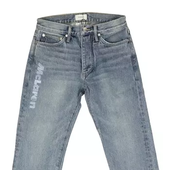 Джинсы из денима с вышивкой индиго Rhude, синий