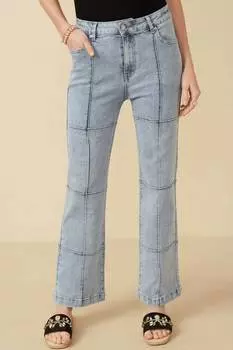 Джинсы из денима с выстиранными вставками из светлого денима Hayden LA, цвет light denim